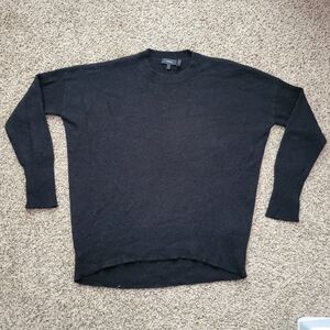 Theory Sweater 100% Cashmere Karenia Black Crew Neck Size Small